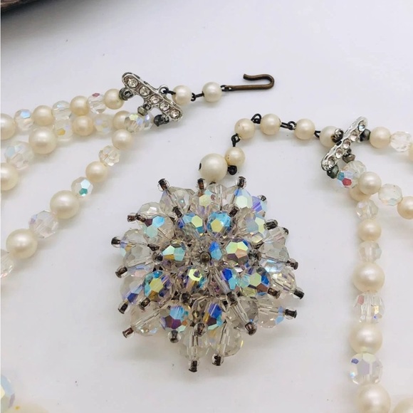 Vintage lot of aurora borealis rhinestone crystal jewelry - Picture 4 of 10